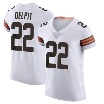 Nike Grant Delpit Men's Elite Cleveland Browns White Vapor Jersey