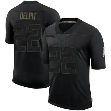 Nike Grant Delpit Men's Limited Cleveland Browns Black 2020 Salute To Service Jersey