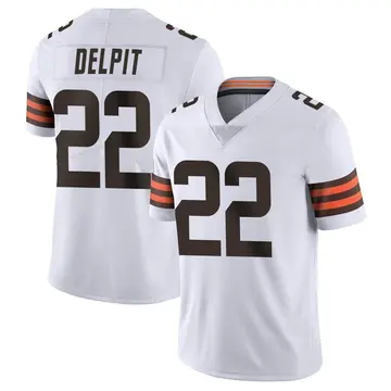 Nike Grant Delpit Men's Limited Cleveland Browns White Vapor Untouchable Jersey