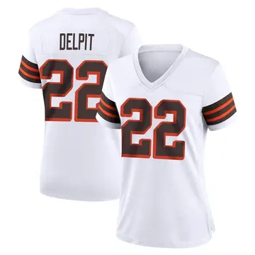 Nike Grant Delpit Women's Game Cleveland Browns White 1946 Collection Alternate Jersey