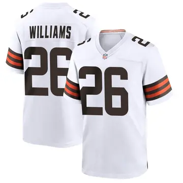 Nike Greedy Williams Youth Game Cleveland Browns White Jersey