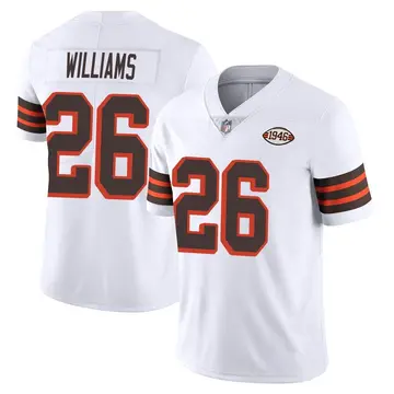 Nike Greedy Williams Youth Limited Cleveland Browns White Vapor 1946 Collection Alternate Jersey