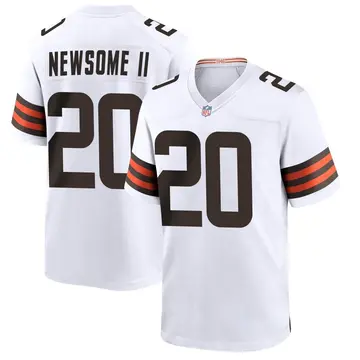 Nike Greg Newsome II Men's Game Cleveland Browns White Jersey