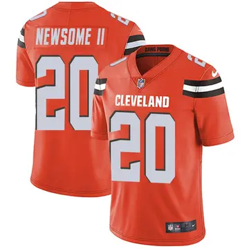 Nike Greg Newsome II Men's Limited Cleveland Browns Orange Alternate Vapor Untouchable Jersey