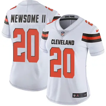 Nike Greg Newsome II Women's Limited Cleveland Browns White Vapor Untouchable Jersey