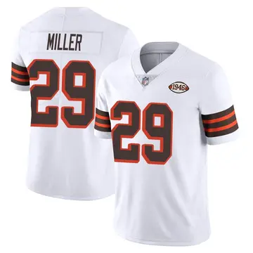 Nike Herb Miller Youth Limited Cleveland Browns White Vapor 1946 Collection Alternate Jersey