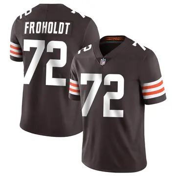 Nike Hjalte Froholdt Men's Limited Cleveland Browns Brown Team Color Vapor Untouchable Jersey