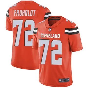 Nike Hjalte Froholdt Men's Limited Cleveland Browns Orange Alternate Vapor Untouchable Jersey