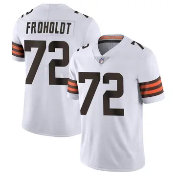 Nike Hjalte Froholdt Men's Limited Cleveland Browns White Vapor Untouchable Jersey