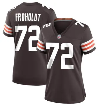 Nike Hjalte Froholdt Women's Game Cleveland Browns Brown Team Color Jersey