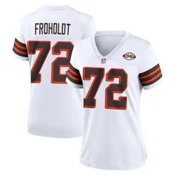 Nike Hjalte Froholdt Women's Game Cleveland Browns White 1946 Collection Alternate Jersey