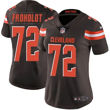Nike Hjalte Froholdt Women's Limited Cleveland Browns Brown Team Color Vapor Untouchable Jersey
