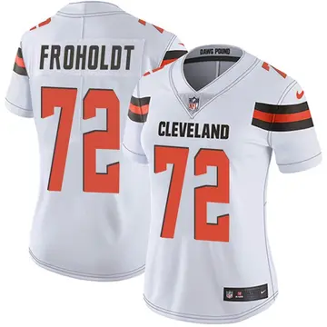 Nike Hjalte Froholdt Women's Limited Cleveland Browns White Vapor Untouchable Jersey