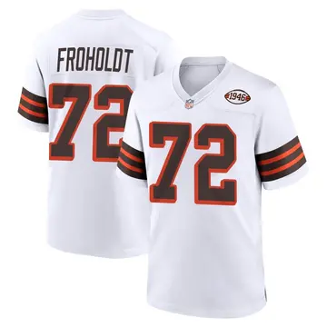 Nike Hjalte Froholdt Youth Game Cleveland Browns White 1946 Collection Alternate Jersey