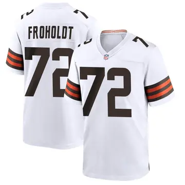 Nike Hjalte Froholdt Youth Game Cleveland Browns White Jersey