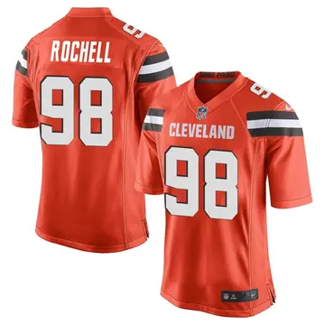Nike Isaac Rochell Men's Game Cleveland Browns Orange Alternate Jersey