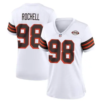 Nike Isaac Rochell Women's Game Cleveland Browns White 1946 Collection Alternate Jersey