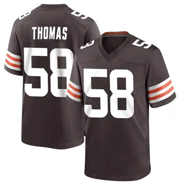 Nike Isaiah Thomas Men's Game Cleveland Browns Brown Team Color Jersey