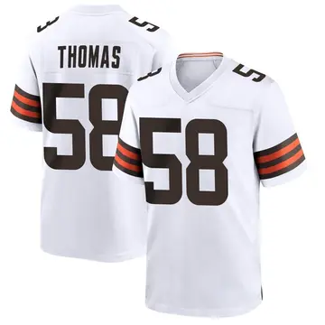 Nike Isaiah Thomas Men's Game Cleveland Browns White Jersey