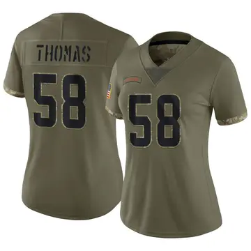 Nike Isaiah Thomas Women's Limited Cleveland Browns Olive 2022 Salute To Service Jersey