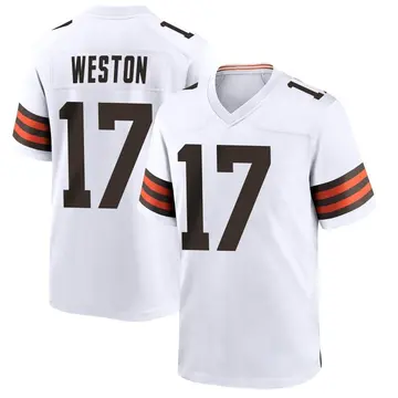 Nike Isaiah Weston Men's Game Cleveland Browns White Jersey