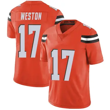 Nike Isaiah Weston Men's Limited Cleveland Browns Orange Alternate Vapor Untouchable Jersey