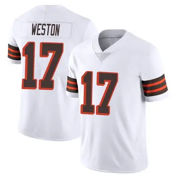 Nike Isaiah Weston Men's Limited Cleveland Browns White Vapor 1946 Collection Alternate Jersey
