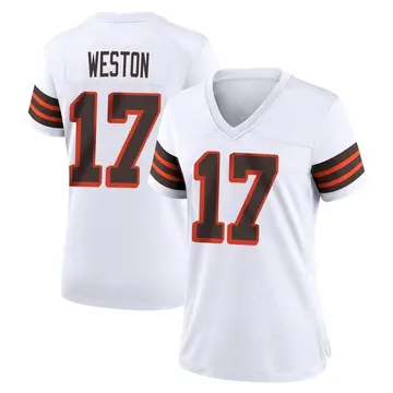 Nike Isaiah Weston Women's Game Cleveland Browns White 1946 Collection Alternate Jersey
