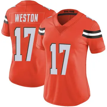 Nike Isaiah Weston Women's Limited Cleveland Browns Orange Alternate Vapor Untouchable Jersey