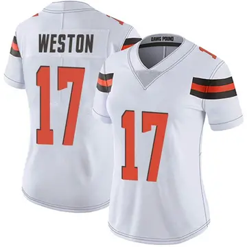 Nike Isaiah Weston Women's Limited Cleveland Browns White Vapor Untouchable Jersey
