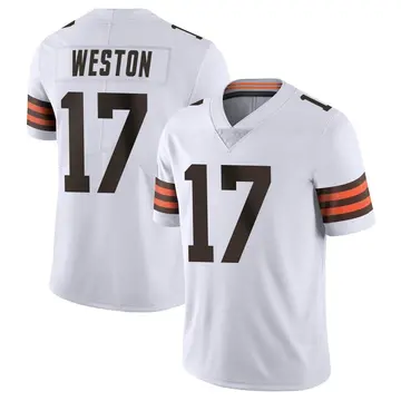 Nike Isaiah Weston Youth Limited Cleveland Browns White Vapor Untouchable Jersey