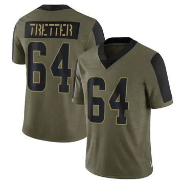 Nike JC Tretter Men's Limited Cleveland Browns Olive 2021 Salute To Service Jersey