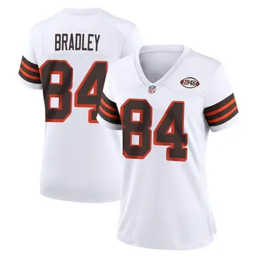 Nike Ja'Marcus Bradley Women's Game Cleveland Browns White 1946 Collection Alternate Jersey