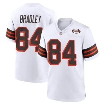 Nike Ja'Marcus Bradley Youth Game Cleveland Browns White 1946 Collection Alternate Jersey