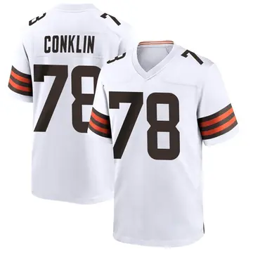 Nike Jack Conklin Men's Game Cleveland Browns White Jersey