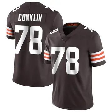 Nike Jack Conklin Men's Limited Cleveland Browns Brown Team Color Vapor Untouchable Jersey
