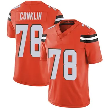 Nike Jack Conklin Men's Limited Cleveland Browns Orange Alternate Vapor Untouchable Jersey