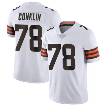 Nike Jack Conklin Men's Limited Cleveland Browns White Vapor Untouchable Jersey