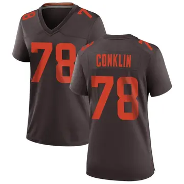 Nike Jack Conklin Women's Game Cleveland Browns Brown Alternate Jersey