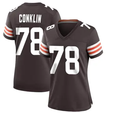 Nike Jack Conklin Women's Game Cleveland Browns Brown Team Color Jersey