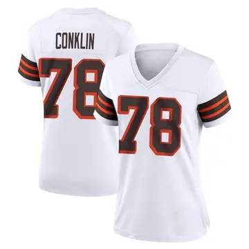 Nike Jack Conklin Women's Game Cleveland Browns White 1946 Collection Alternate Jersey