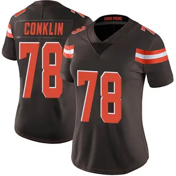 Nike Jack Conklin Women's Limited Cleveland Browns Brown Team Color Vapor Untouchable Jersey