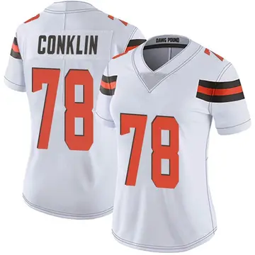 Nike Jack Conklin Women's Limited Cleveland Browns White Vapor Untouchable Jersey