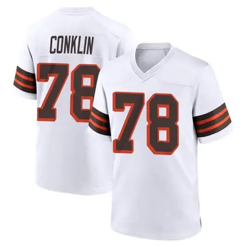 Nike Jack Conklin Youth Game Cleveland Browns White 1946 Collection Alternate Jersey