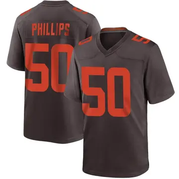Nike Jacob Phillips Men's Game Cleveland Browns Brown Alternate Jersey