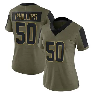 Nike Jacob Phillips Women's Limited Cleveland Browns Olive 2021 Salute To Service Jersey