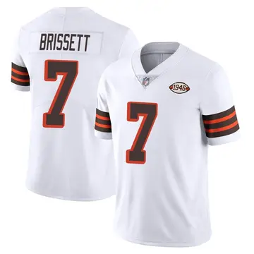 Nike Jacoby Brissett Men's Limited Cleveland Browns White Vapor 1946 Collection Alternate Jersey