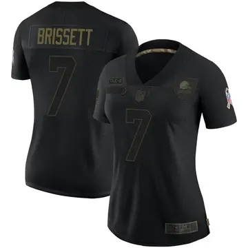 Nike Jacoby Brissett Women's Limited Cleveland Browns Black 2020 Salute To Service Jersey