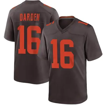 Nike Jaelon Darden Men's Game Cleveland Browns Brown Alternate Jersey