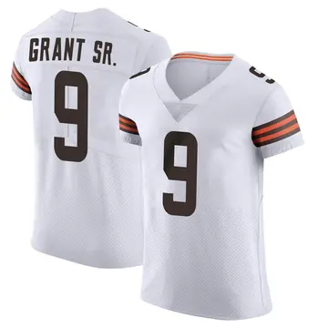 Nike Jakeem Grant Sr. Men's Elite Cleveland Browns White Vapor Jersey